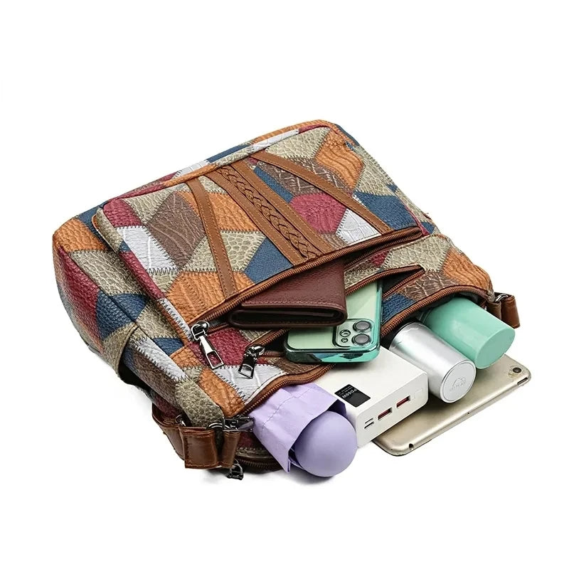 Elin™ Vintage Patchwork Shoulder Bag