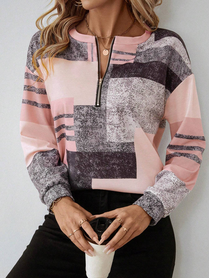Una™ | Elegant Everyday Zip-Neck Top