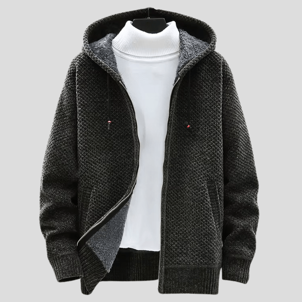 Quentin™ | Fleece-Lined Knit Hoodie