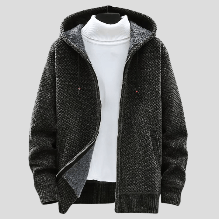 Quentin™ | Fleece-Lined Knit Hoodie