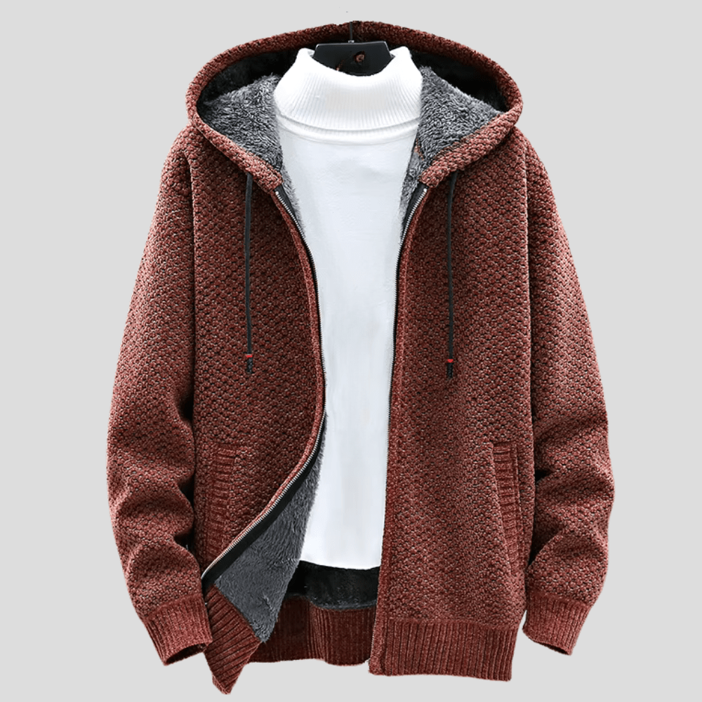 Quentin™ | Fleece-Lined Knit Hoodie