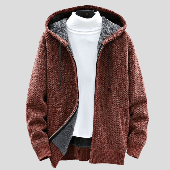 Quentin™ | Fleece-Lined Knit Hoodie
