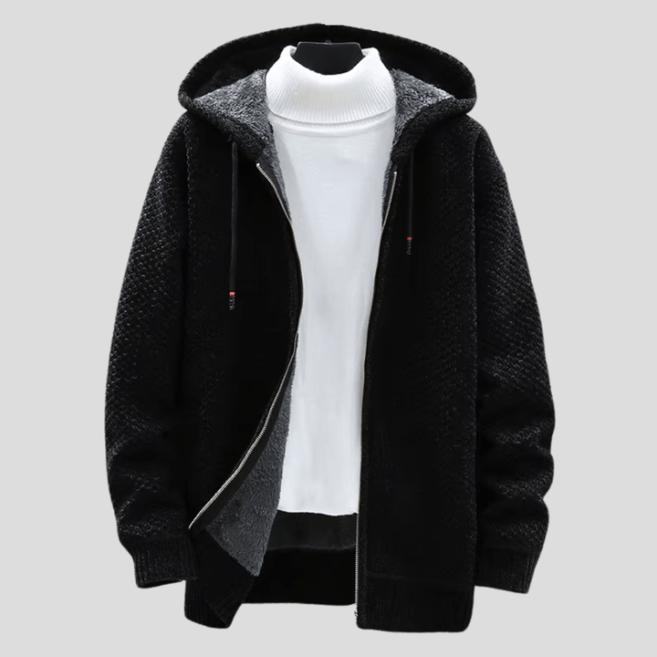 Quentin™ | Fleece-Lined Knit Hoodie