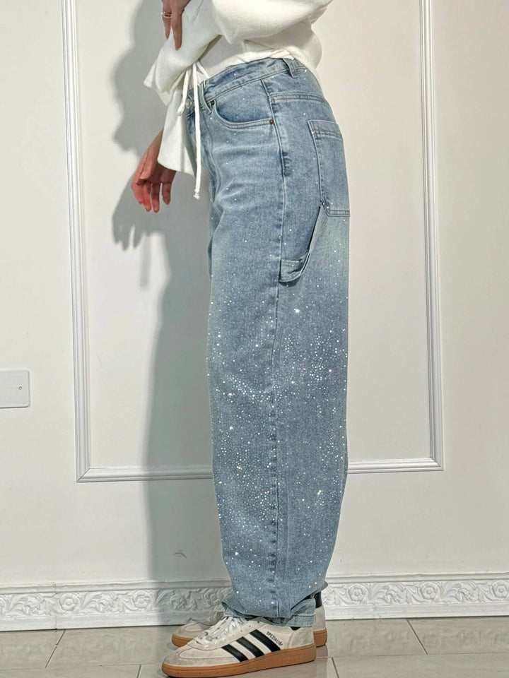 Oriana™ Rhinestone Loose Trousers