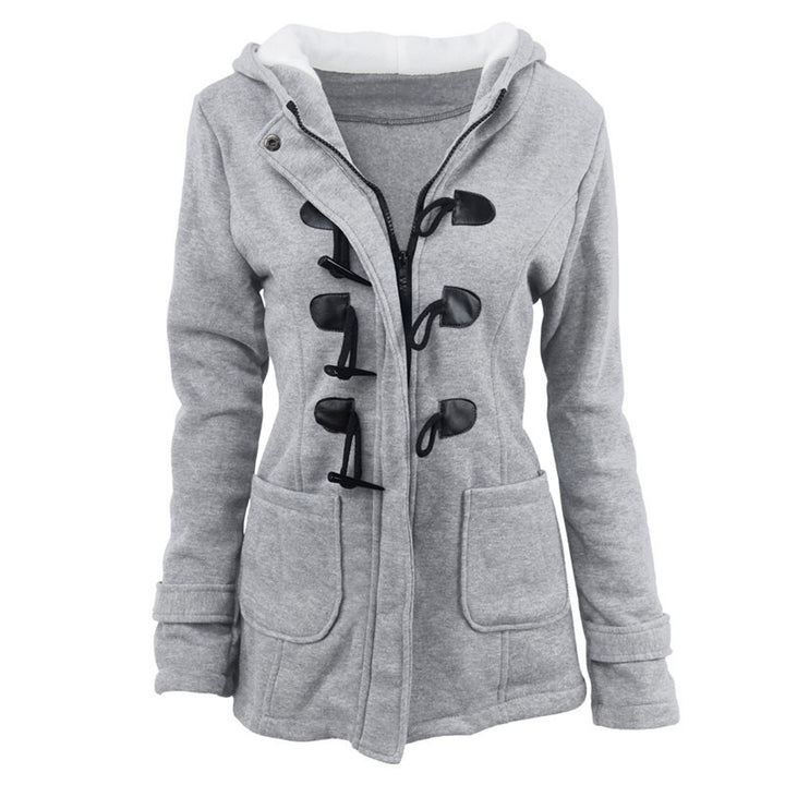 Livia™ Vintage Buckle Hooded Jacket