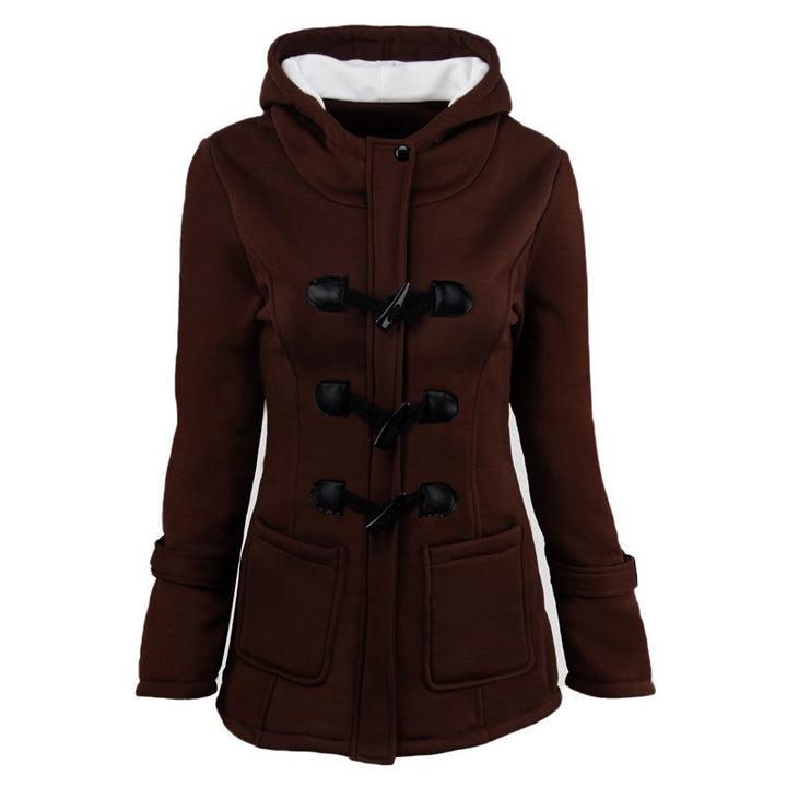 Livia™ Vintage Buckle Hooded Jacket