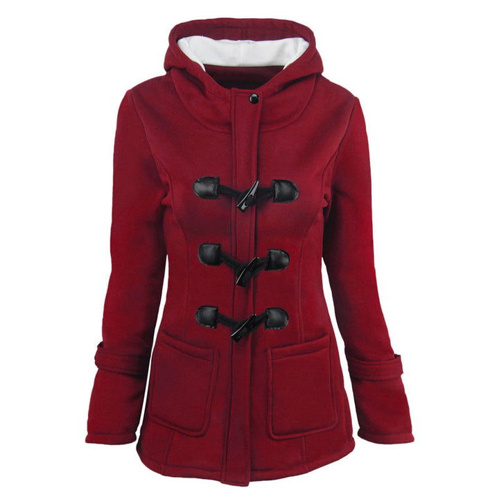 Livia™ Vintage Buckle Hooded Jacket