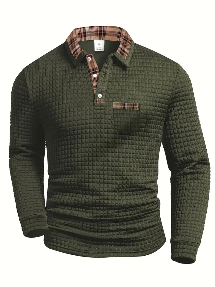Sutton™ Textured Long Sleeve Polo