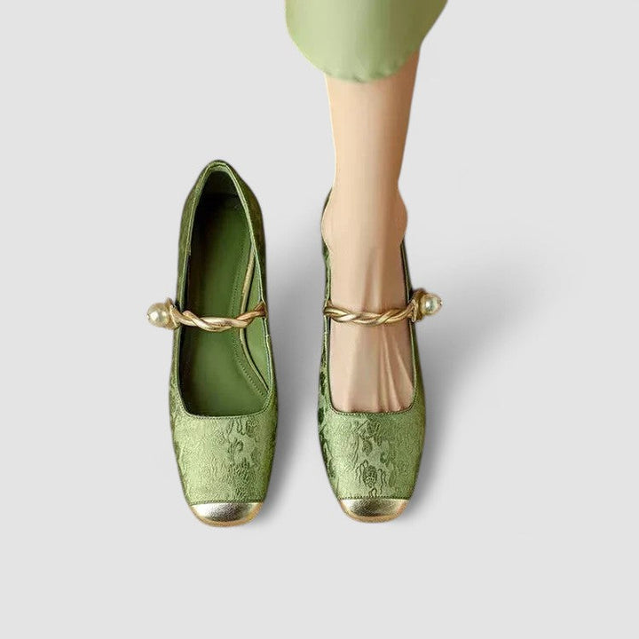 Sabella™ – Elegant Flats with Pearl Detail