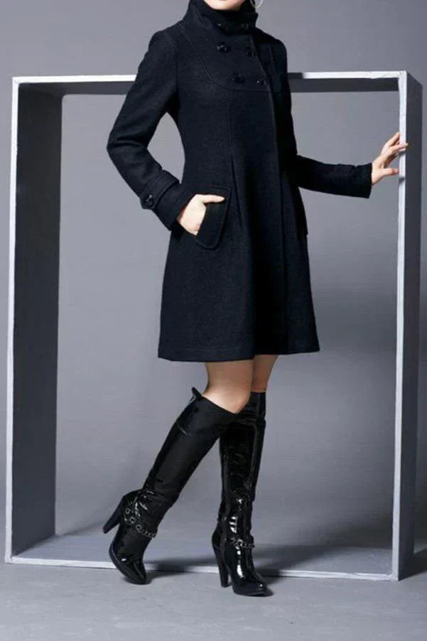 Aria™ Double-Breasted Hooded Coat