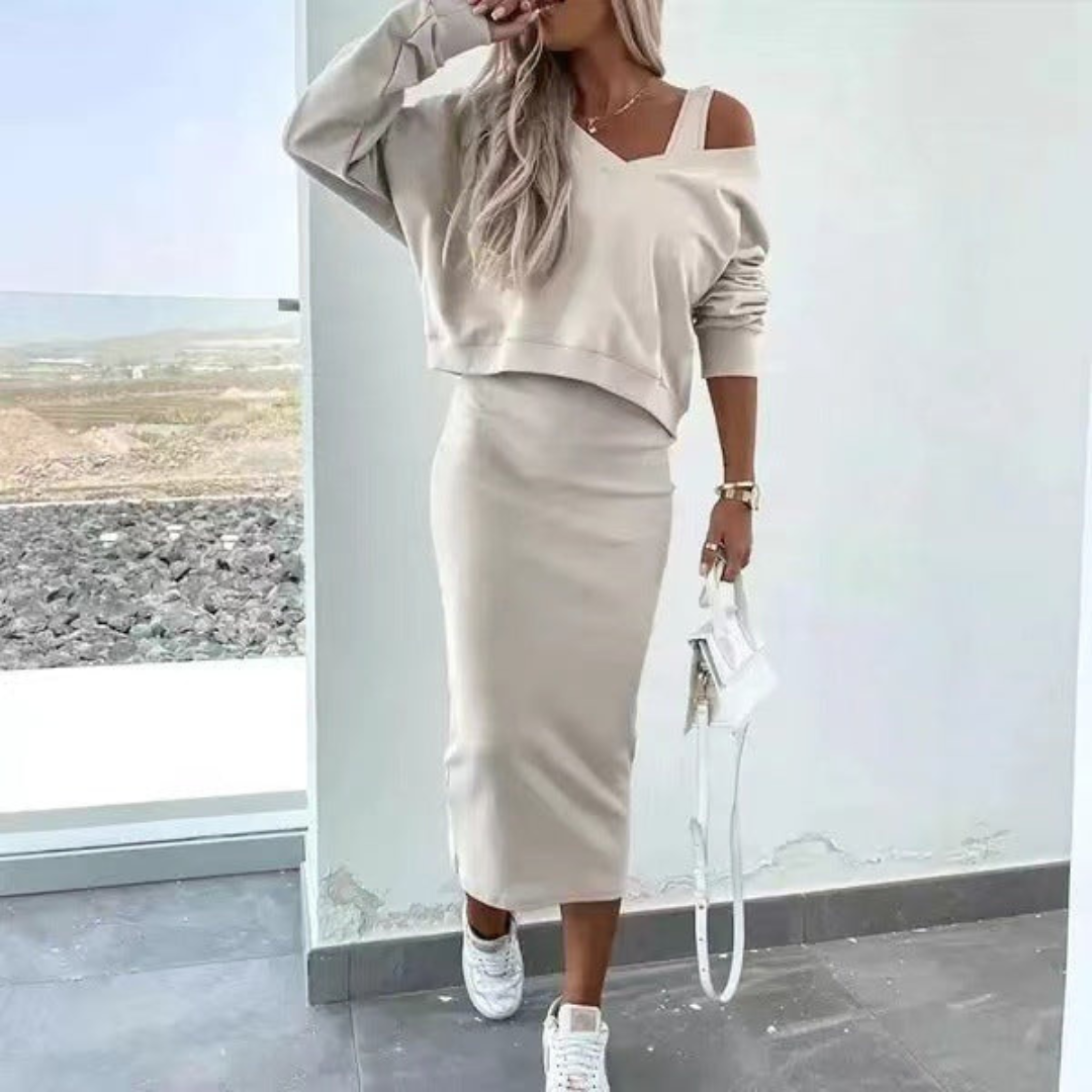 Ember™ V-Neck Sweatshirt Top Suit Set