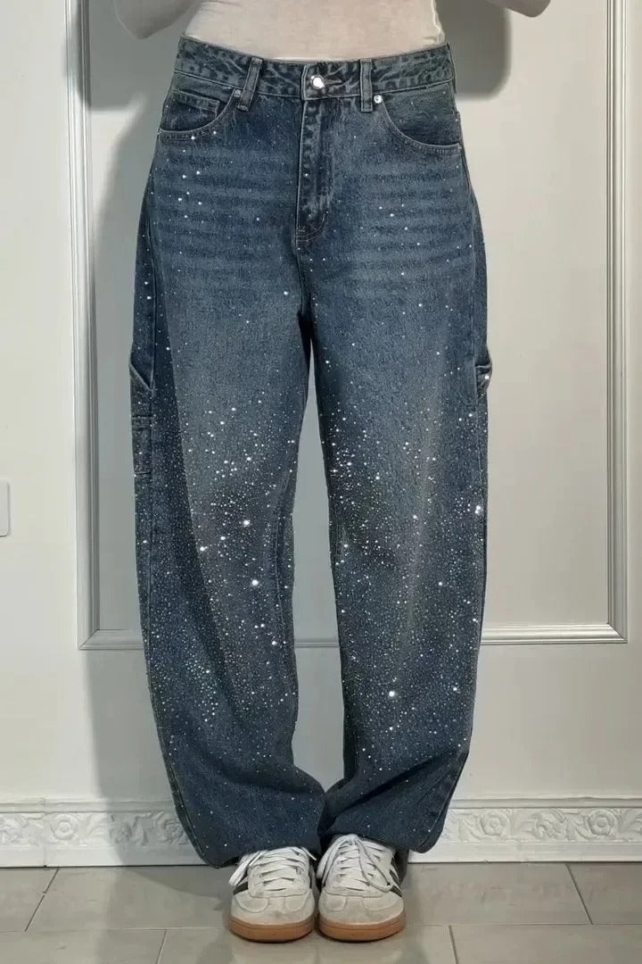 Oriana™ Rhinestone Loose Trousers