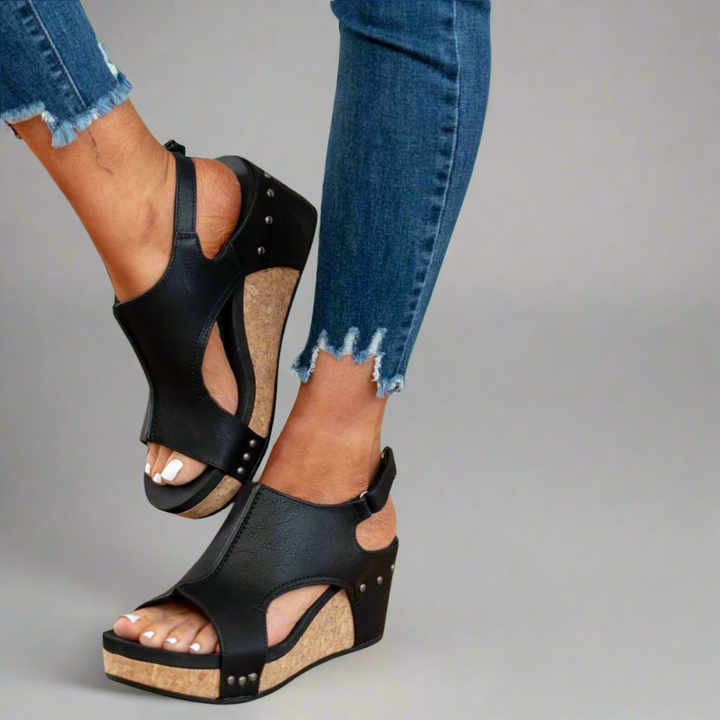 Kenna™ Ultimate Comfort Cork Wedge Sandals