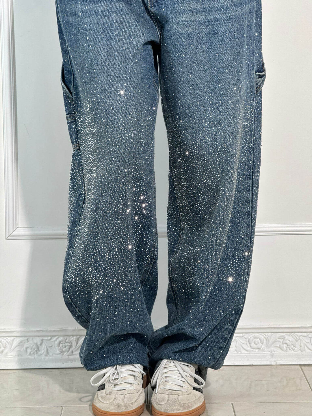 Oriana™ Rhinestone Loose Trousers