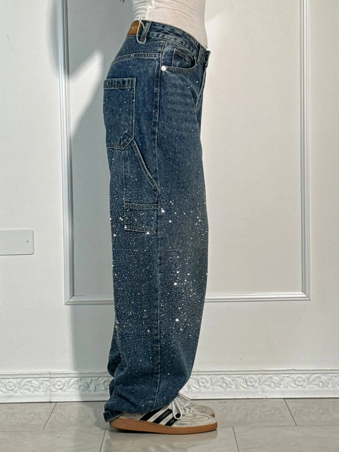 Oriana™ Rhinestone Loose Trousers