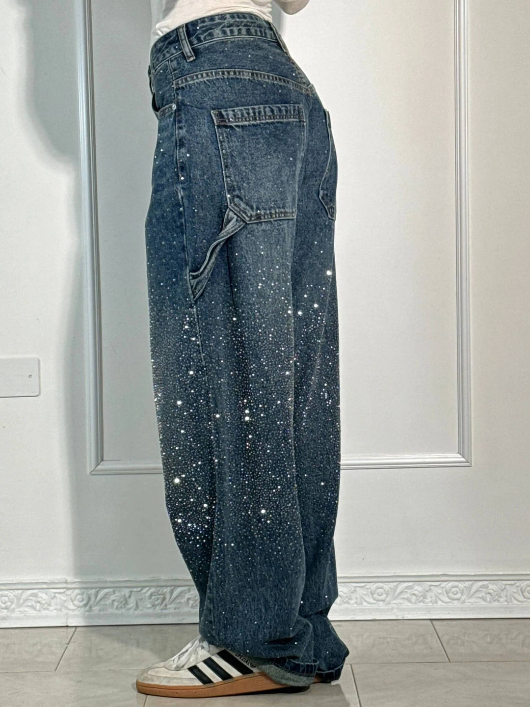 Oriana™ Rhinestone Loose Trousers