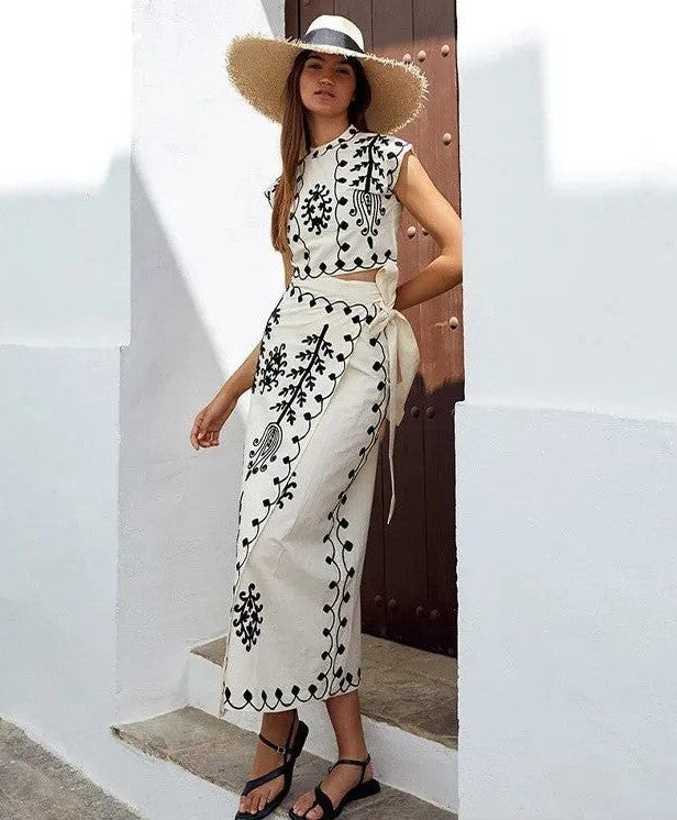 Clea™ – Boho Luxe Embroidered Co-Ord Set