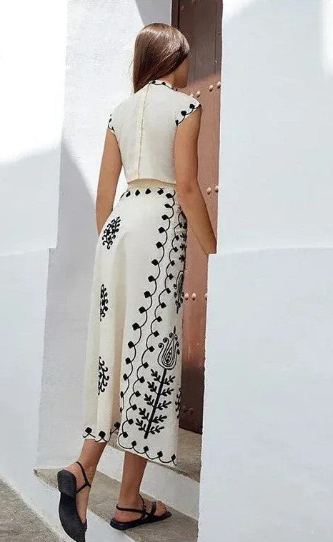 Clea™ – Boho Luxe Embroidered Co-Ord Set