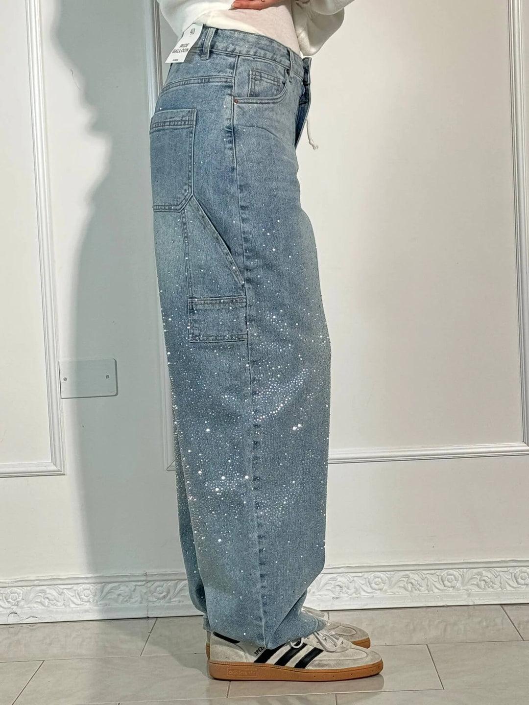 Oriana™ Rhinestone Loose Trousers