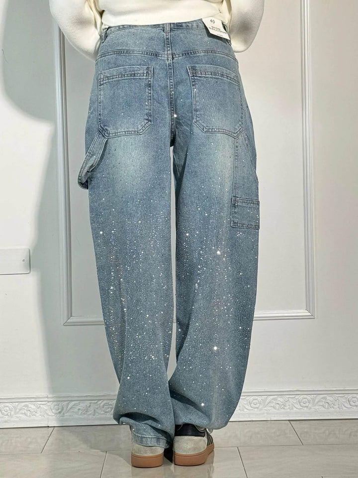 Oriana™ Rhinestone Loose Trousers
