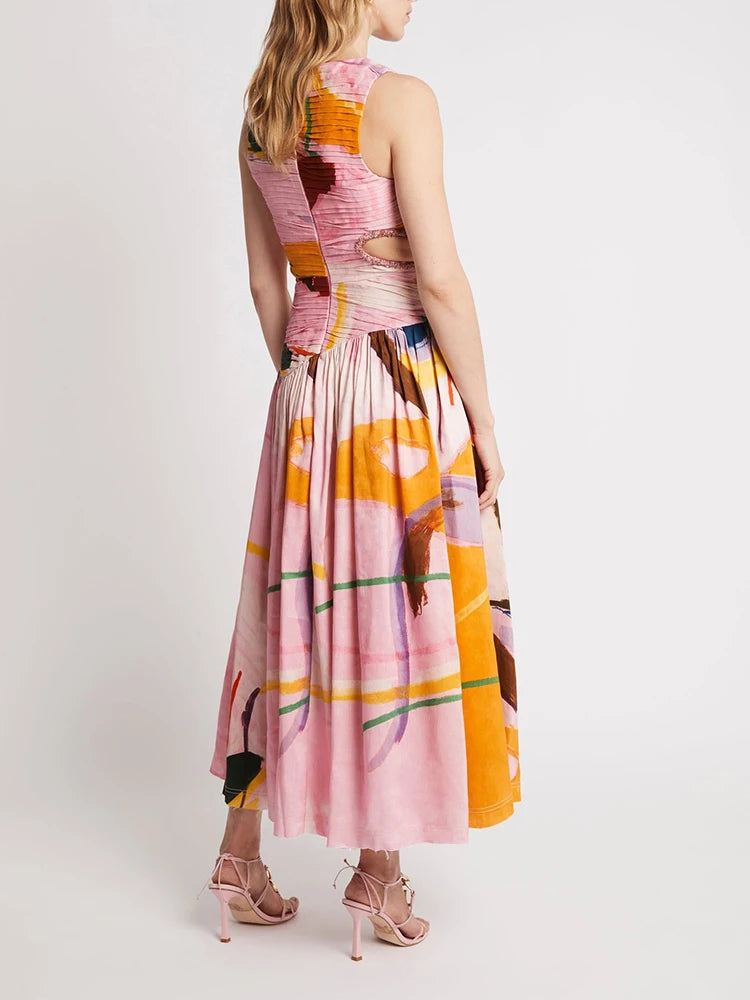 Dahliana™ Waist Slim Pleated Dress