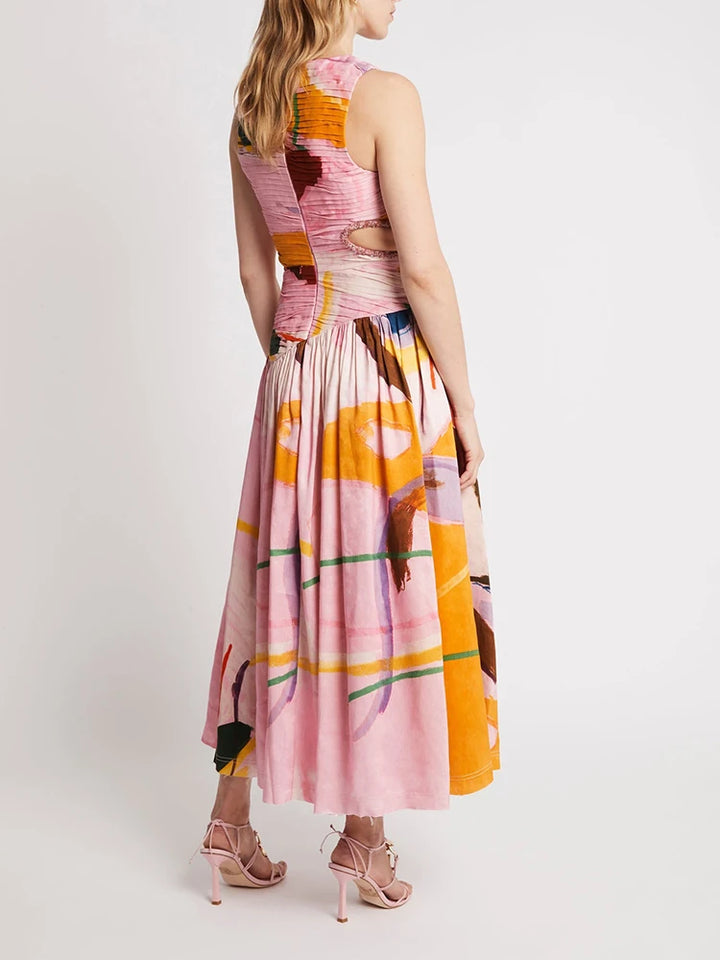 Dahliana™ Waist Slim Pleated Dress