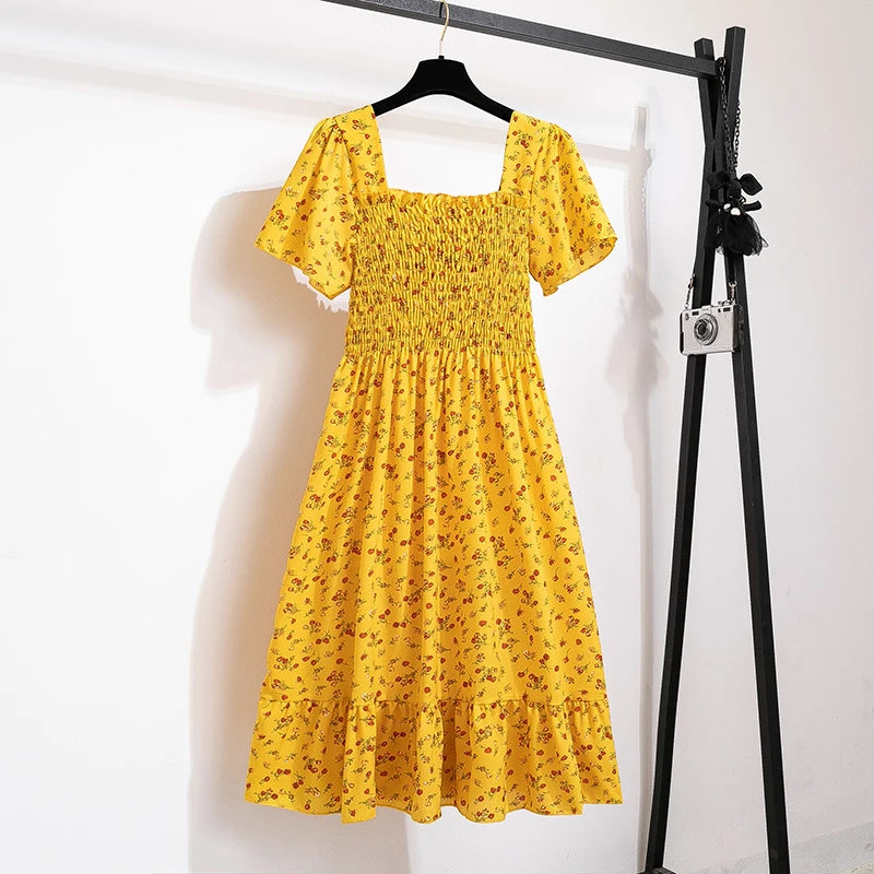 Sariah™ Square Collar Long Dress
