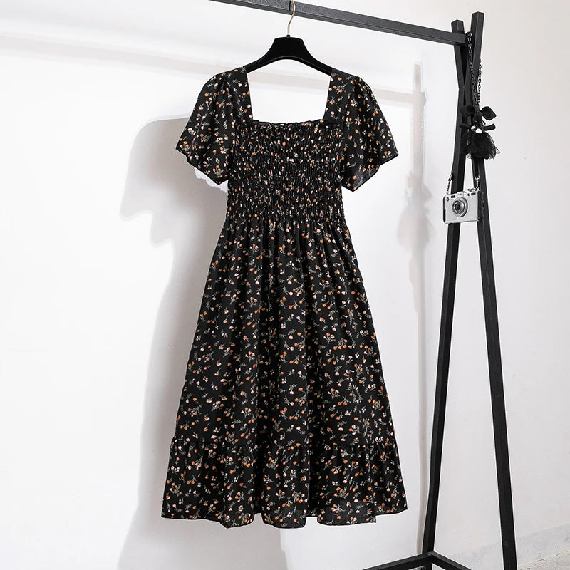 Sariah™ Square Collar Long Dress