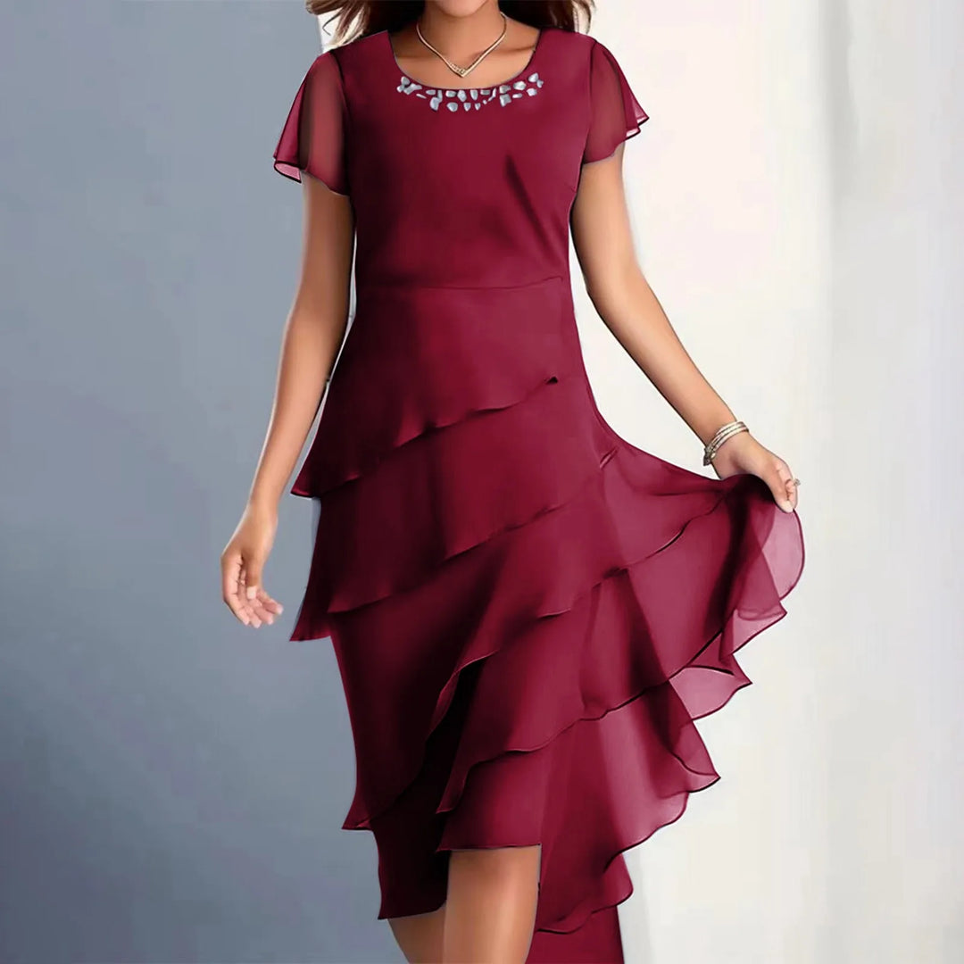 Bria™ Ruffles Layered Elegant Dress