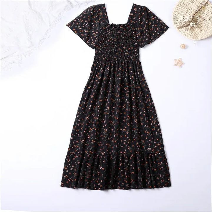 Sariah™ Square Collar Long Dress