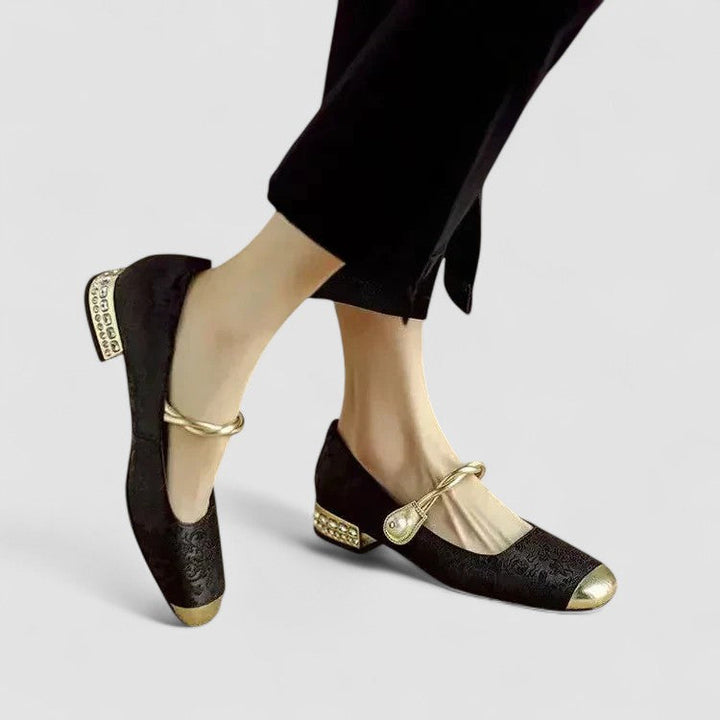 Sabella™ – Elegant Flats with Pearl Detail