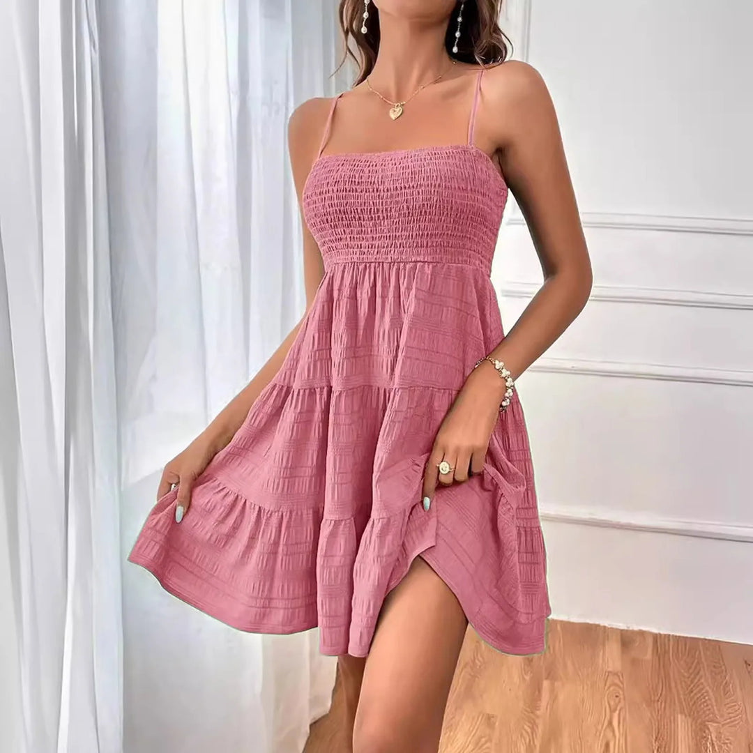 Navy™ Party Solid Ruffle Short Dress