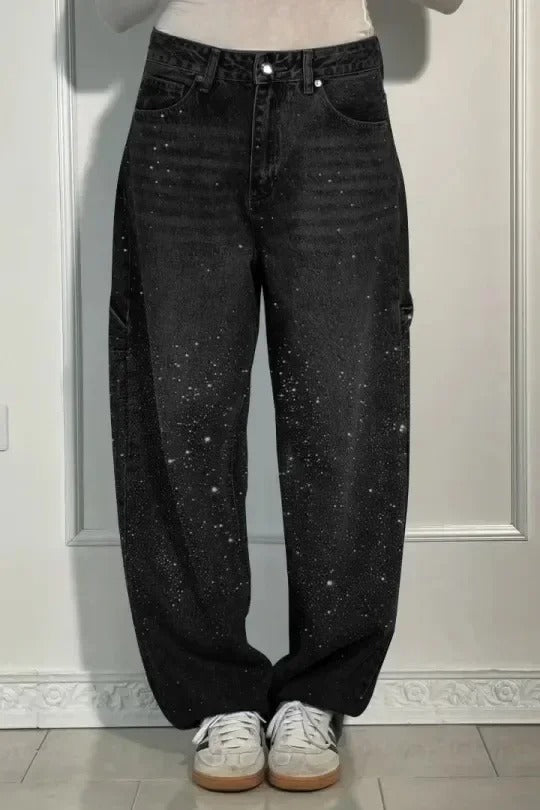 Oriana™ Rhinestone Loose Trousers